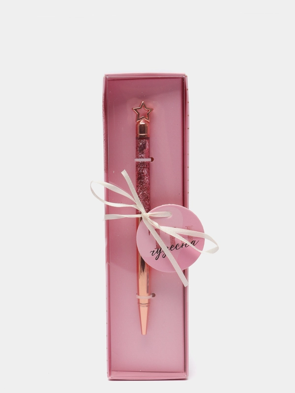 Фигурная ручка в подарочной коробке Girl boss, металл