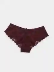 Бордовый трусы-слипы женские, кружевные