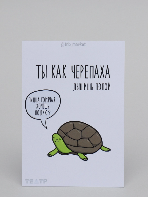 Открытка "Ты как черепаха"