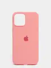 Розовый чехол для iPhone 12 Pro Max 6.7" Silicone Case закрытый низ с логотипом