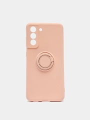 Чехол Samsung Galaxy S21 FE, Самсунг Галакси С21 ФЕ силиконовый с кольцом-держателем