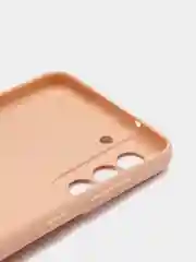 Бежевый чехол Samsung Galaxy S21 FE, Самсунг Галакси С21 ФЕ силиконовый с кольцом-держателем