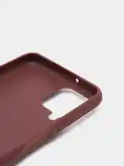 Бордовый чехол Samsung Galaxy A12 / M12 силиконовый под кожу с подставкой