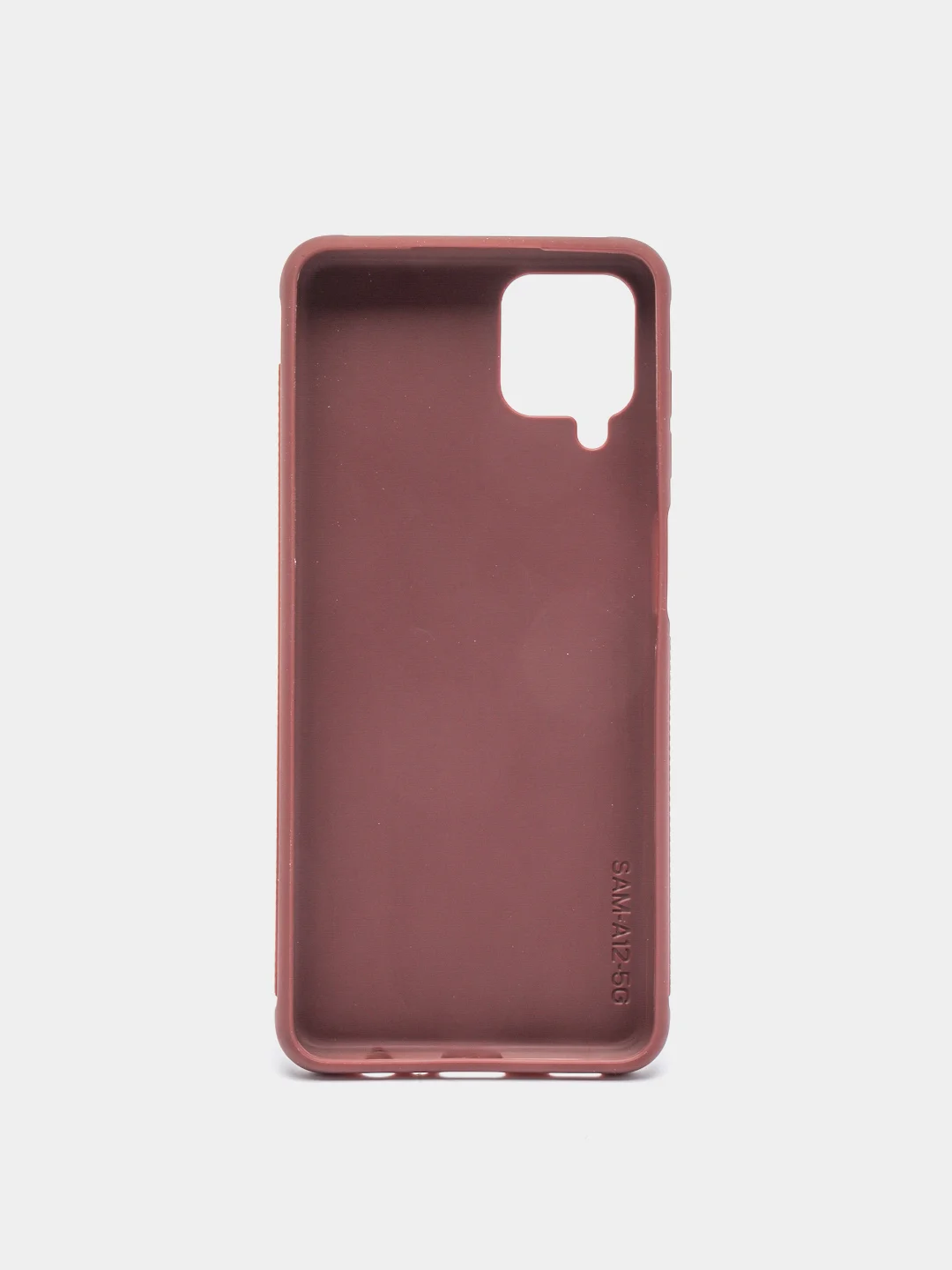 Бордовый чехол Samsung Galaxy A12 / M12 силиконовый под кожу с подставкой