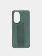 Зеленый чехол Honor 50, Huawei Nova 9, Хонор 50, Хуавей Нова 9 силиконовый под кожу с подставкой
