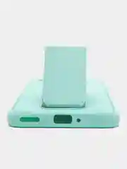 Бирюзовый чехол Honor 50 Lite, Huawei Nova 8i, Хонор 50 Лайт, силиконовый под кожу с подставкой