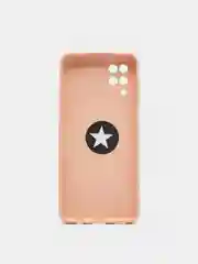 Бежевый чехол Samsung Galaxy A12 / M12, Самсунг Галакси А12 / М12 силиконовый с кольцом-держателем