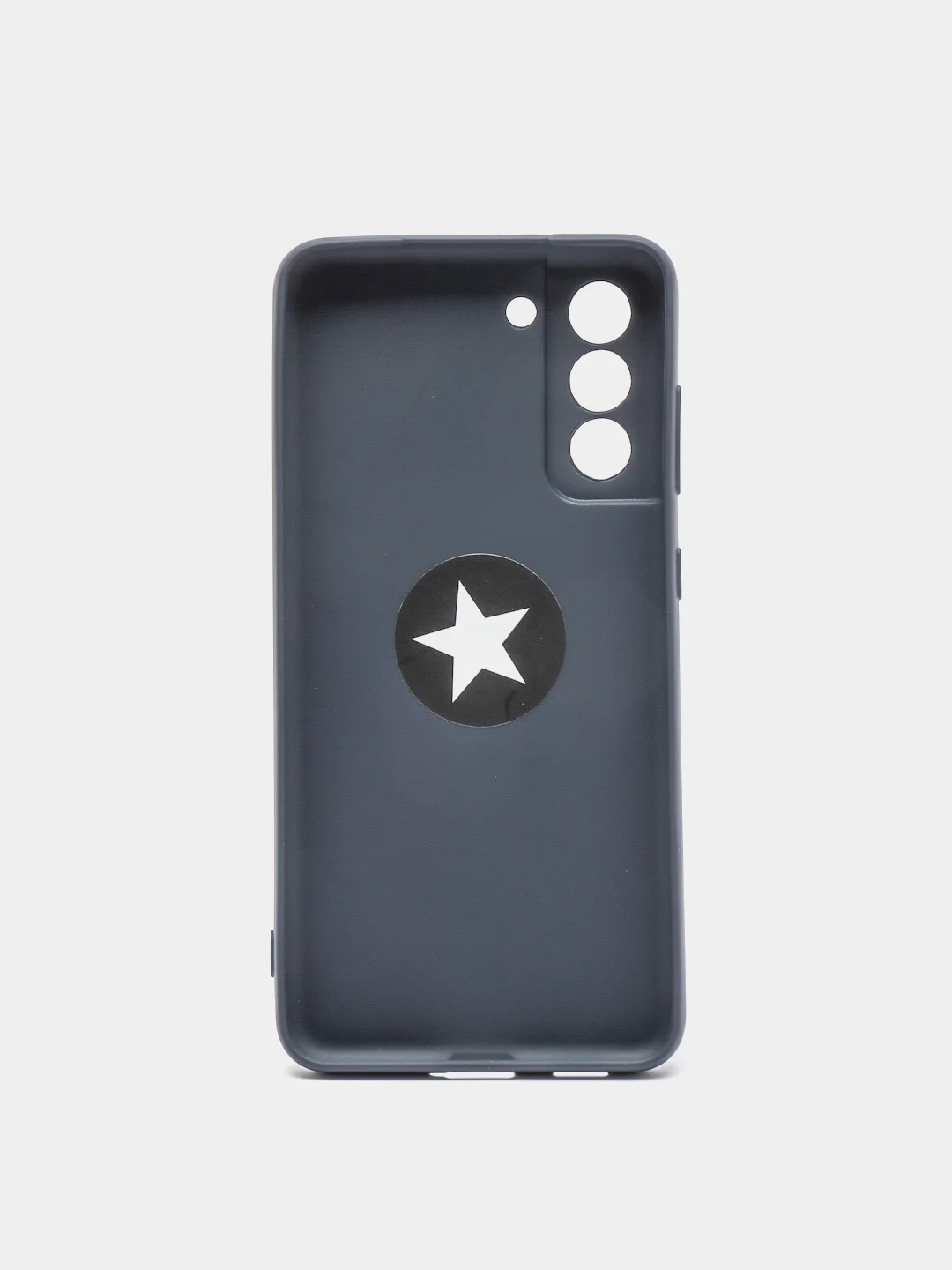 Темно-синий чехол Samsung Galaxy S21 FE, Самсунг Галакси С21 ФЕ силиконовый с кольцом-держателем