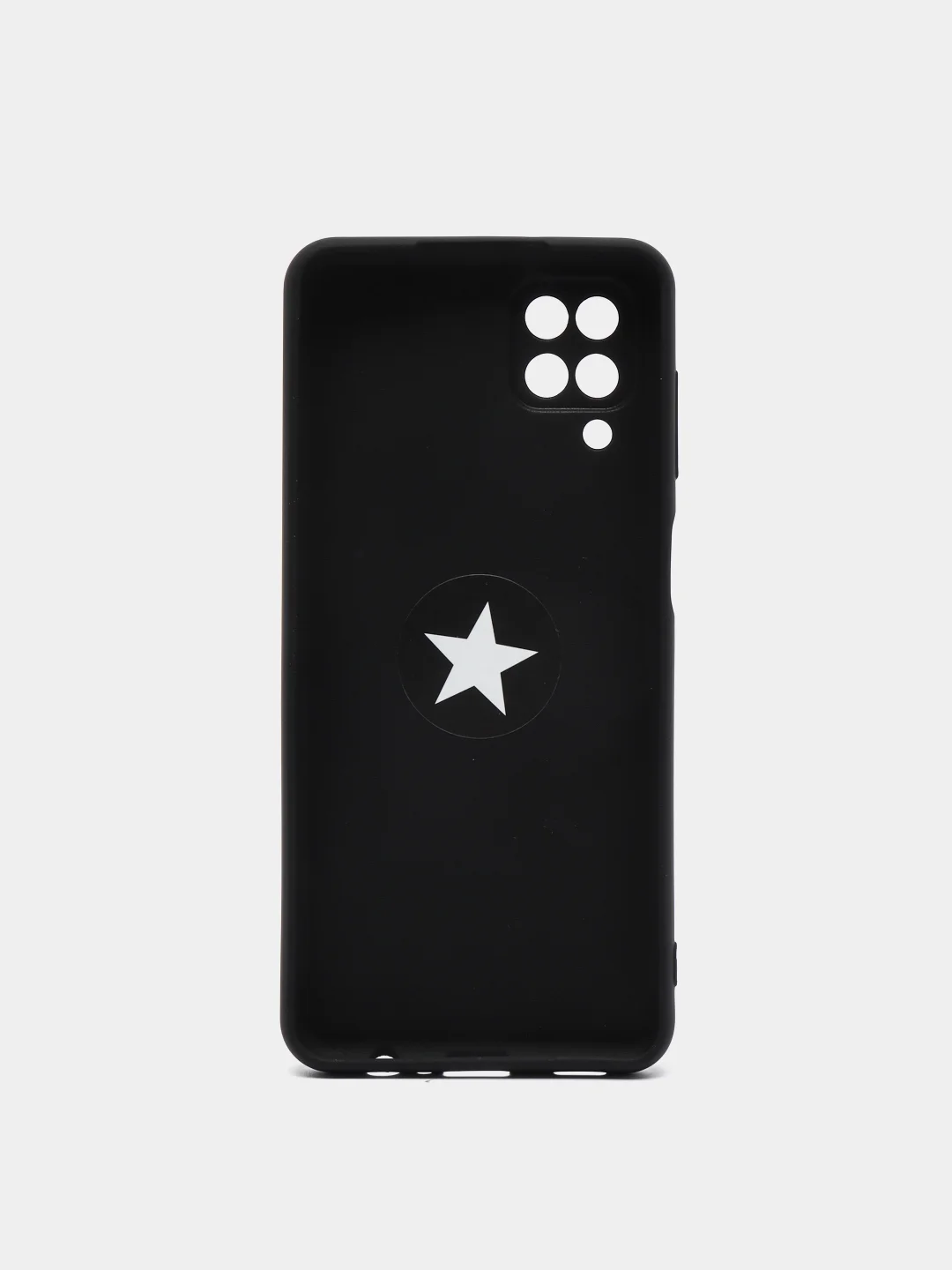 Черный чехол Samsung Galaxy A12 / M12, Самсунг Галакси А12 / М12 силиконовый с кольцом-держателем