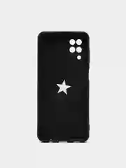 Черный чехол Samsung Galaxy A12 / M12, Самсунг Галакси А12 / М12 силиконовый с кольцом-держателем