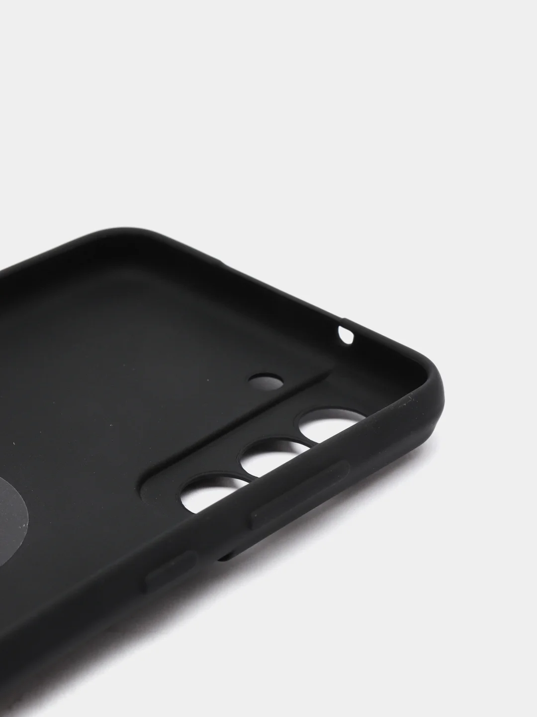 Черный чехол Samsung Galaxy S21 FE, Самсунг Галакси С21 ФЕ силиконовый с кольцом-держателем