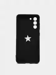 Черный чехол Samsung Galaxy S21 FE, Самсунг Галакси С21 ФЕ силиконовый с кольцом-держателем