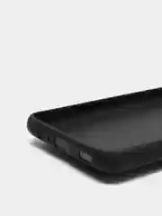 Угольный чехол Samsung Galaxy A12 / M12 силиконовый под кожу с подставкой
