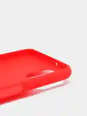 Алый чехол Samsung Galaxy A12 / M12 силиконовый под кожу с подставкой