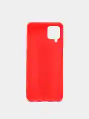 Алый чехол Samsung Galaxy A12 / M12 силиконовый под кожу с подставкой