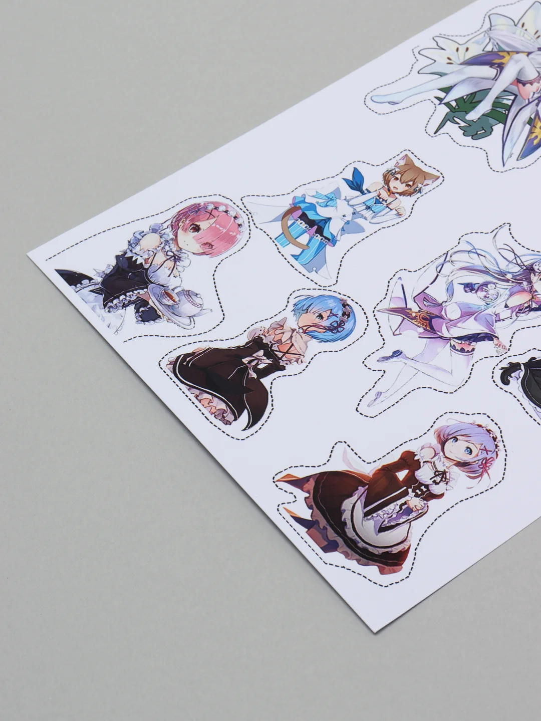 Наклейки-стикеры по аниме "Re:Zero. Жизнь с нуля в альтернативном мире"