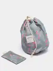 Серый сумка косметичка со шнурком для вещей и мелочей