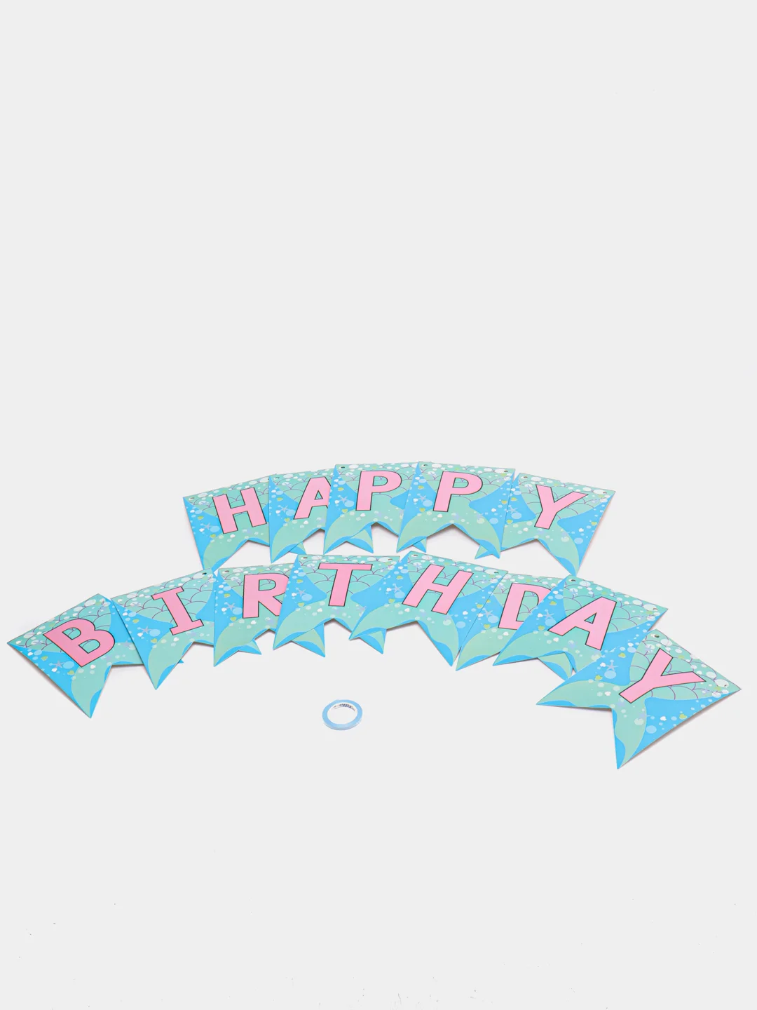 Лесной зеленый гирлянда-растяжка и флажки  "Happy Birthday" 26 видов