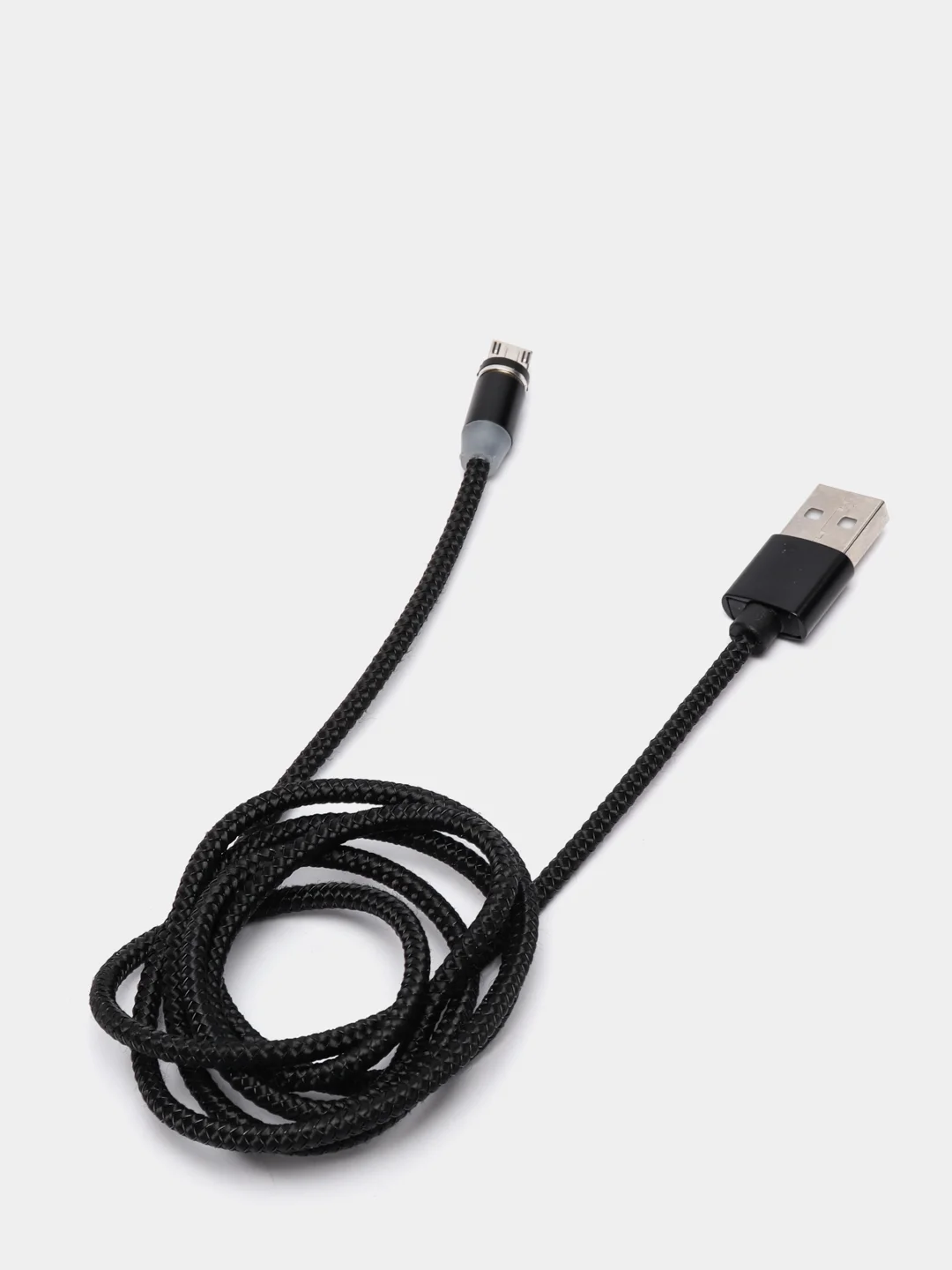 Угольный магнитный кабель для зарядки Micro USB, Type C, Lightning