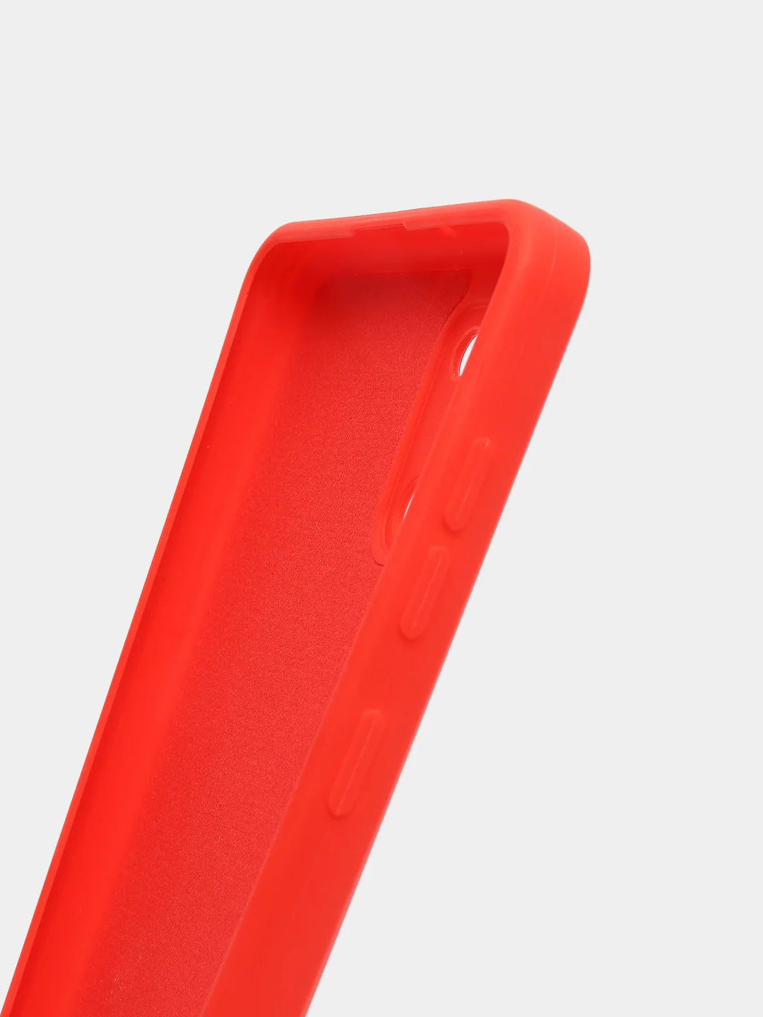 Красный чехол Samsung A31 c защитой камеры и бархатом внутри