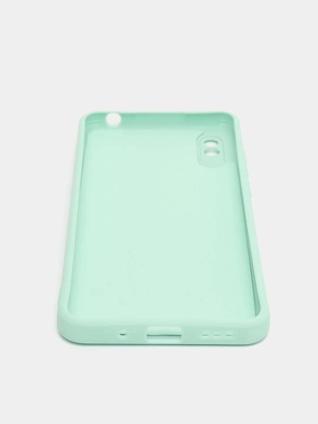 Мятный чехол для Xiaomi Redmi 9A с защитой камеры и бархатом внутри