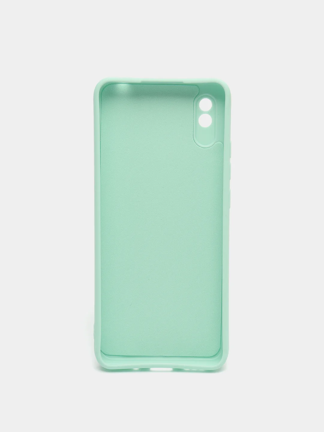 Мятный чехол для Xiaomi Redmi 9A с защитой камеры и бархатом внутри