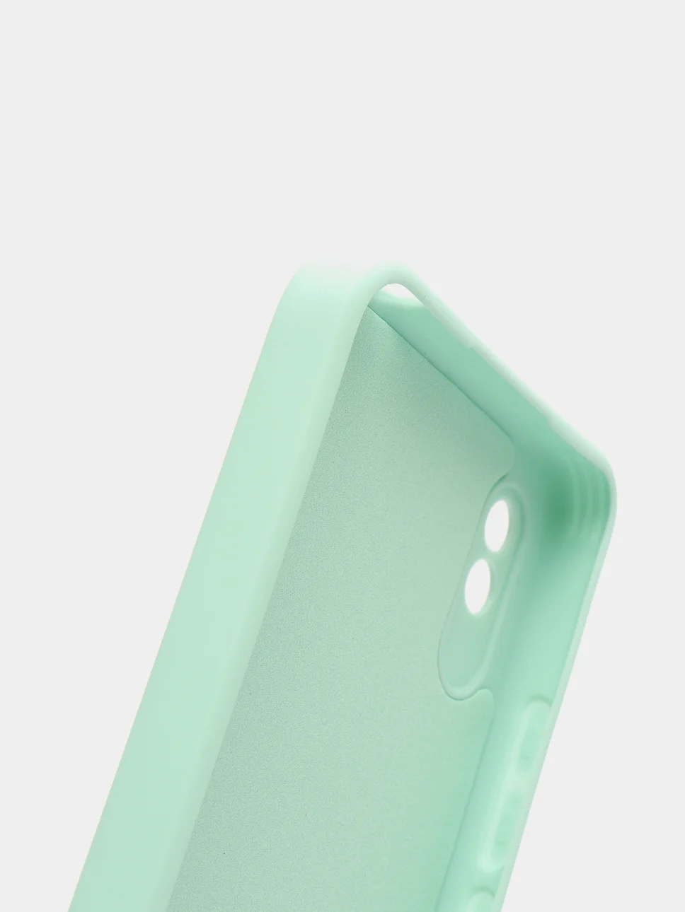 Мятный чехол для Xiaomi Redmi 9A с защитой камеры и бархатом внутри