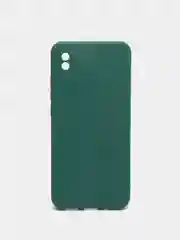 Тёмно-зелёный чехол для Xiaomi Redmi 9A с защитой камеры и бархатом внутри