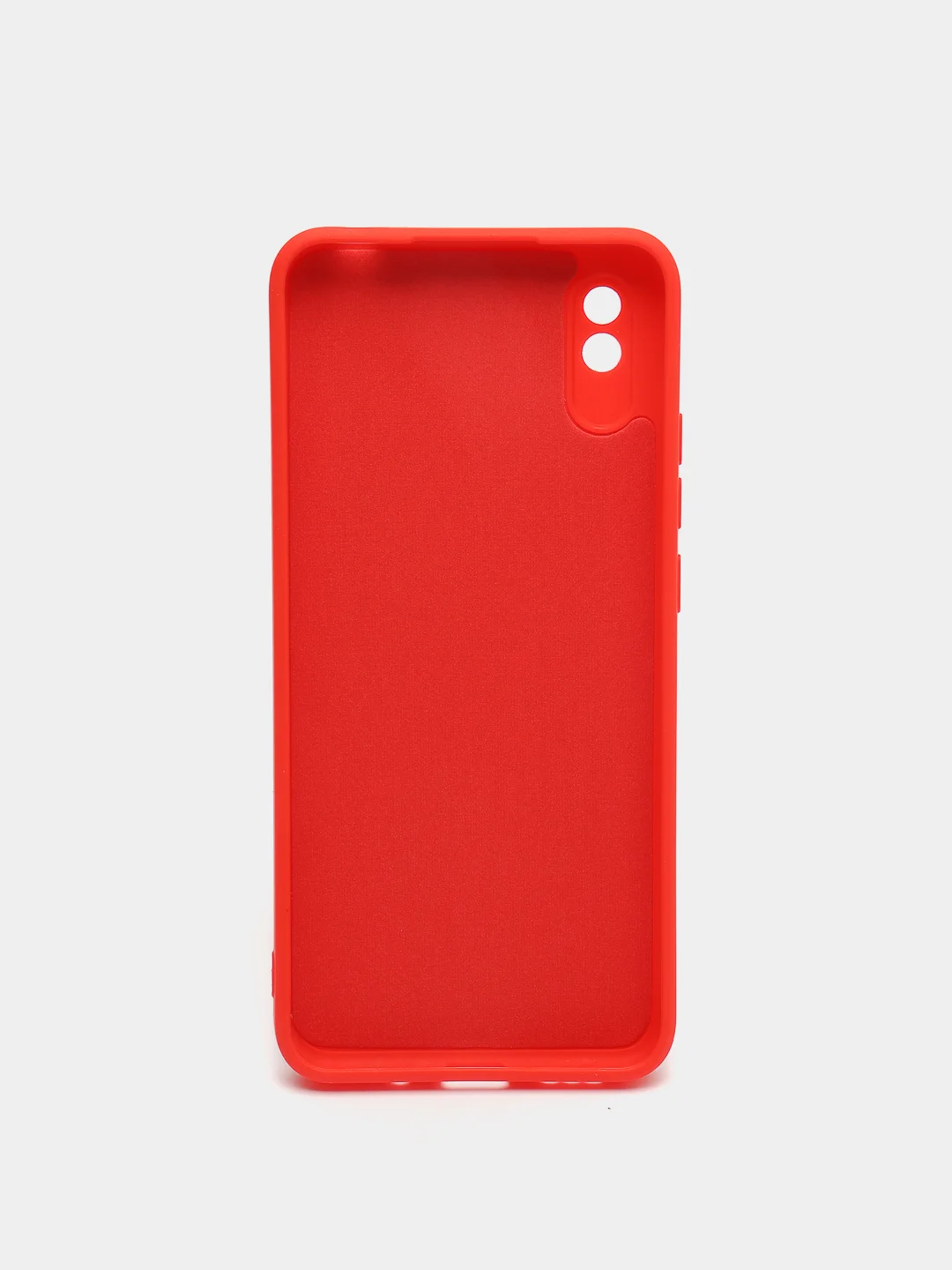 Красный чехол для Xiaomi Redmi 9A с защитой камеры и бархатом внутри