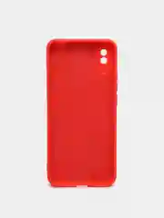 Красный чехол для Xiaomi Redmi 9A с защитой камеры и бархатом внутри