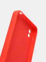 Красный чехол для Xiaomi Redmi 9A с защитой камеры и бархатом внутри