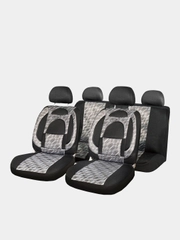 Чехлы на автомобильные сиденья SKYWAY Protect Plus- 7 жаккард черно/серый S01301035