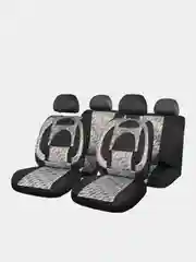 Чехлы на автомобильные сиденья SKYWAY Protect Plus- 7 жаккард черно/серый S01301035