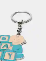Брелок металлический "Малыш с кубиками. Baby", голубой