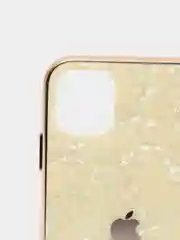 Бежевый чехол для IPhone  Glass case  3D Vision