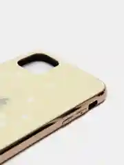 Бежевый чехол для IPhone  Glass case  3D Vision