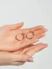 Серьги-кольца (конго), Xuping, позолота (разные диаметры)