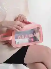 Розовый косметичка прозрачная WashBag, 4 цвета
