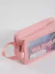 Розовый косметичка прозрачная WashBag, 4 цвета