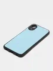 Небесно-голубой чехол Samsung Galaxy A03 Core, Самсунг Галакси А03 Кор силиконовый под кожу со стразами