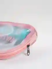 Розовый косметичка прозрачная WashBag