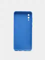 Синий чехол Samsung Galaxy A02, силиконовый, рифленый