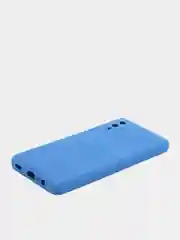 Синий чехол Samsung Galaxy A02, силиконовый, рифленый