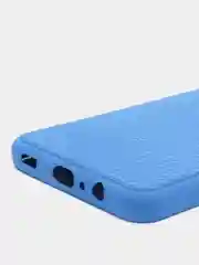 Синий чехол Samsung Galaxy A02, силиконовый, рифленый