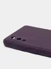Фиолетовый чехол Samsung Galaxy A02, силиконовый, рифленый