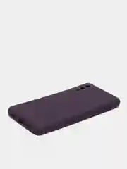 Фиолетовый чехол Samsung Galaxy A02, силиконовый, рифленый