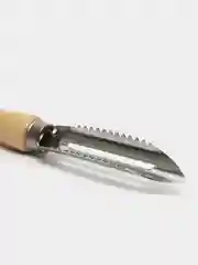 Овощечистка с деревянной ручкой, нержавеющая сталь