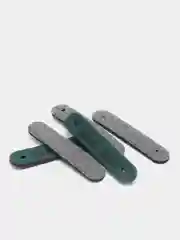 Лесной зеленый бирка "Hand made", экокожа, 5 штук