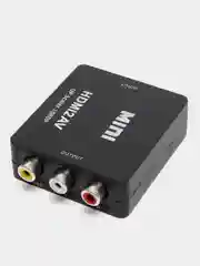 Черный переходник, Конвертер из HDMI в 3RCA (тюльпаны)