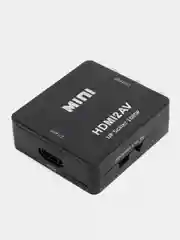 Черный переходник, Конвертер из HDMI в 3RCA (тюльпаны)
